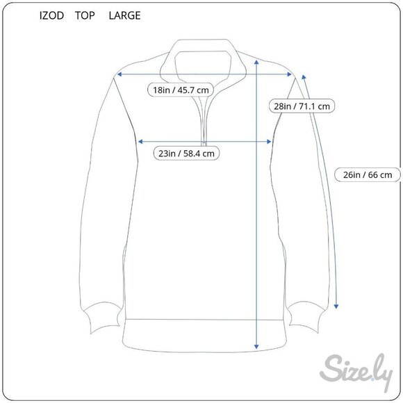 Izod mens Performance Golf pullover partial zip long sleeve top Large - Picture 2 of 8